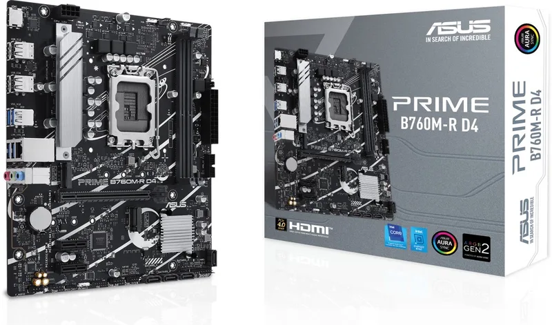 PRIME B760M-R D4 Intel B760 LGA 1700 micro ATX by ASUS – cover