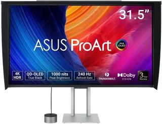 ProArt Display OLED PA32UCDMR-K - Professional Monitor - 4K UHD - QD-OLED - USB-C 96W Power Delivery - ProArt CaliContrO MCA02 3-in-1 Colorimeter - 240Hz - 0.1ms - 32 Inch by ASUS, Black – cover 1 of 2