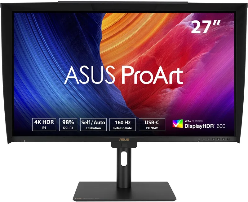 ProArt Display PA27UCGE - 4K UHD IPS Grafisch Designer Monitor - Delta E < 1 kleurnauwkeurigheid - Ingebouwde colorimeter - USB-C 96w - 160Hz, 27 Inch by ASUS, Black – cover
