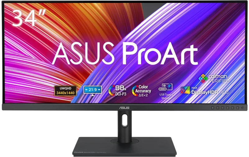 ProArt Display PA348CGV - UWQHD Grafisch Designer Monitor - Calman Gecertificeerd - USB C - 34 Inch by ASUS, Black – cover