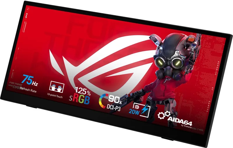 Strix XG129C - Touchscreen Gaming Monitor - 24:9 IPS - USB-C 20W - 75Hz - 12 Inch van ASUS, Zwart – cover