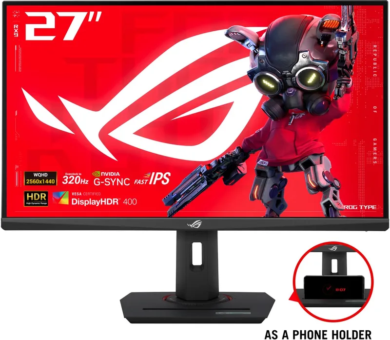 Strix XG27ACMS - QHD Fast IPS Gaming Monitor - 320Hz - 0.3ms - 15W USB-C - G-Sync Compatible - 27 Inch by ASUS – cover