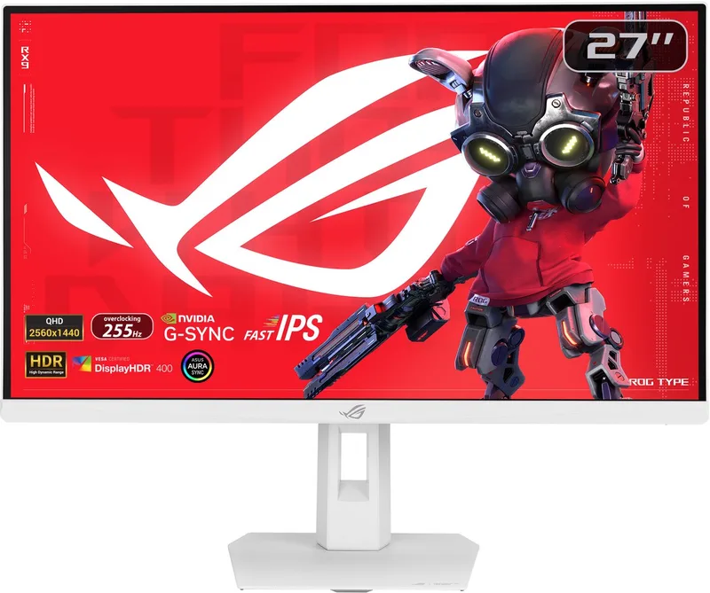 Strix XG27ACSR-W - QHD Fast IPS Gaming Monitor - USB-C 15 W - 220Hz - 0.3ms - 27 Inch by ASUS, White – cover