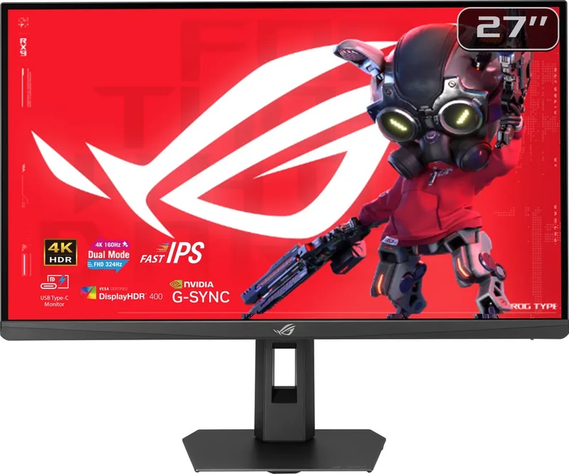Strix XG27UCSR - 4K Gaming Monitor - USB-C 15W - 4K 160Hz, FHD 324Hz Dual Mode - 0.3ms - 27 Inch by ASUS, Black – cover