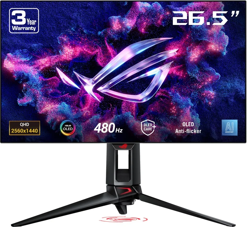 Swift OLED PG27AQDP - QHD OLED Gaming Monitor - 480Hz - 0.03ms - 27 Inch by ASUS – cover