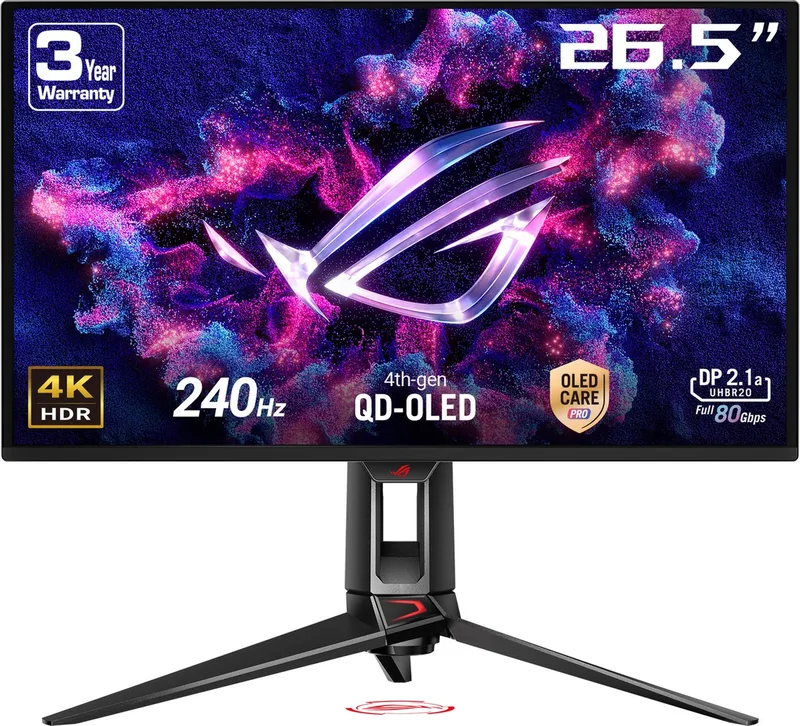 Swift OLED PG27UCDM - 4K QD-OLED Gaming Monitor - DP2.1 - USB C 90W Power Delivery - 240Hz - 27 Inch by ASUS – cover