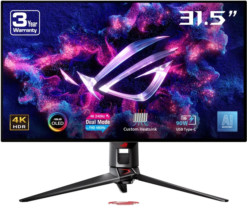 Swift OLED PG32UCDP - 4K UHD WOLED Gaming Monitor - Dual Mode 240Hz - 0.03ms - USB-C 90W Power Delivery - G-Sync Compatible - 31.5 Inch van ASUS – cover