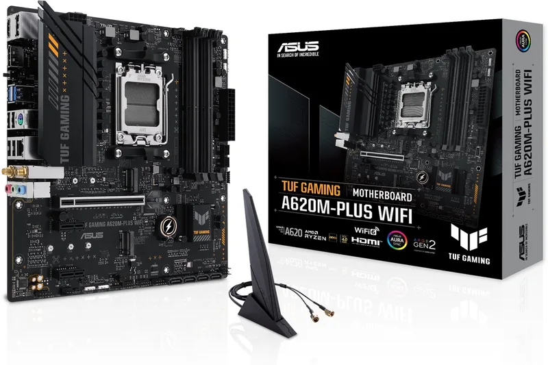 TUF GAMING A620M-PLUS WIFI AMD A620 Socket AM5 micro ATX van ASUS – cover
