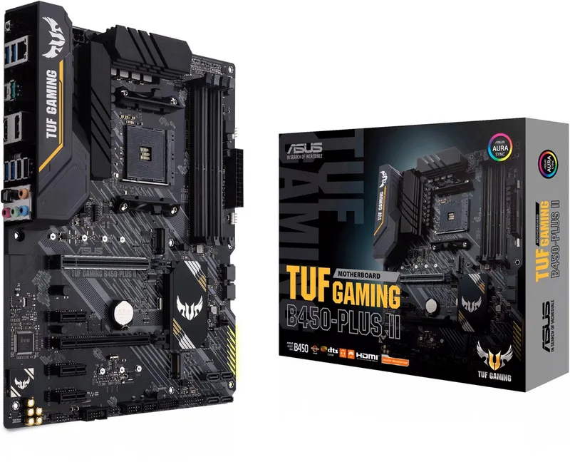 TUF GAMING B450-PLUS II Moederbord Socket AMD AM4 Vormfactor ATX Moederbord chipset AMD® B450 van ASUS – cover