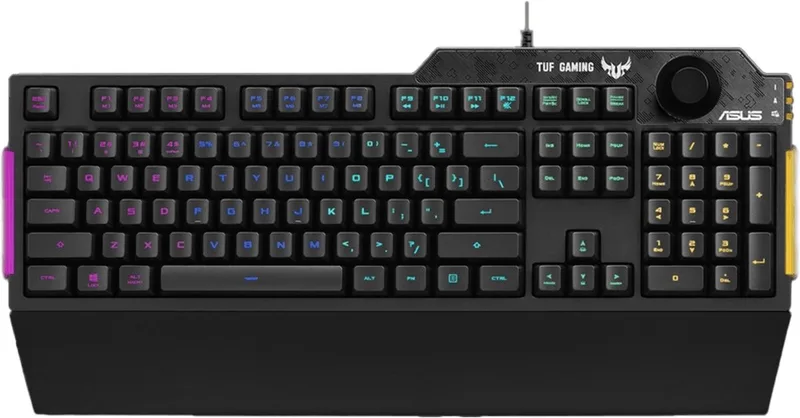 TUF Gaming K1 - Toetsenbord - QWERTY - RGB de ASUS, Noir, US – jaquette