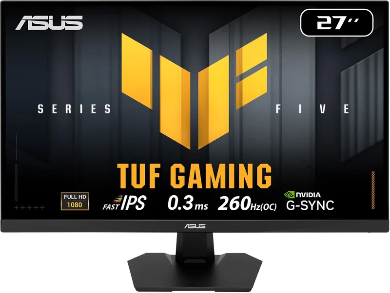 TUF Gaming VG279QM5F - FHD Fast IPS Gaming Monitor - 240hz - 1ms - Speakers - 27 inch de ASUS, Noir – jaquette