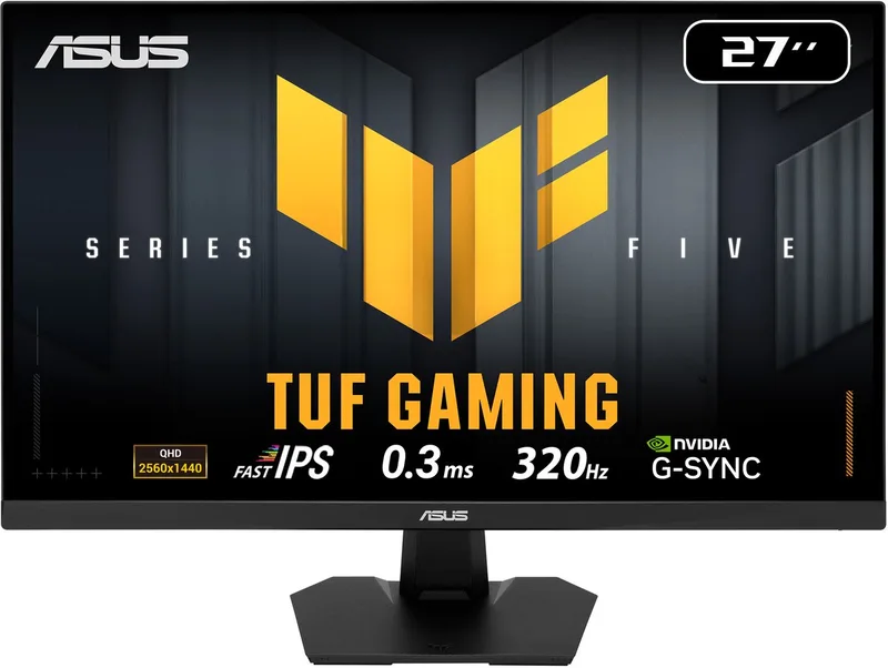 TUF Gaming VG27AQM5F - QHD Fast IPS Gaming Monitor - 320Hz - 0.3ms - Speakers - 27 Inch van ASUS, Zwart – cover