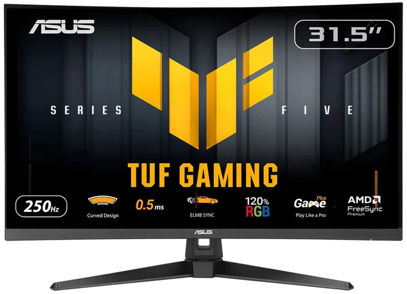TUF Gaming VG32VQM5B - FHD Fast VA Curved Gaming Monitor - 250Hz - 0.5ms - 31.5 Inch by ASUS – cover