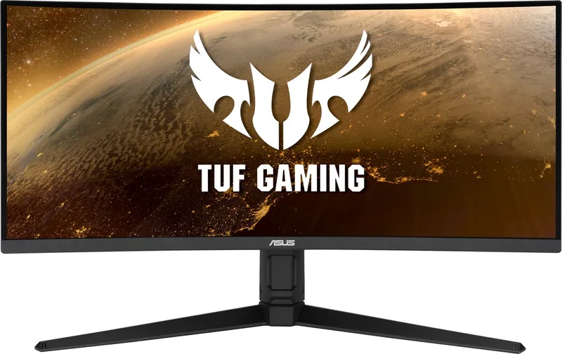 TUF Gaming VG34VQL1B - WQHD Ultrawide Curved Gaming Monitor - 165Hz - FreeSync Premium - USB Hub - 34 Inch de ASUS – jaquette 1 sur 2