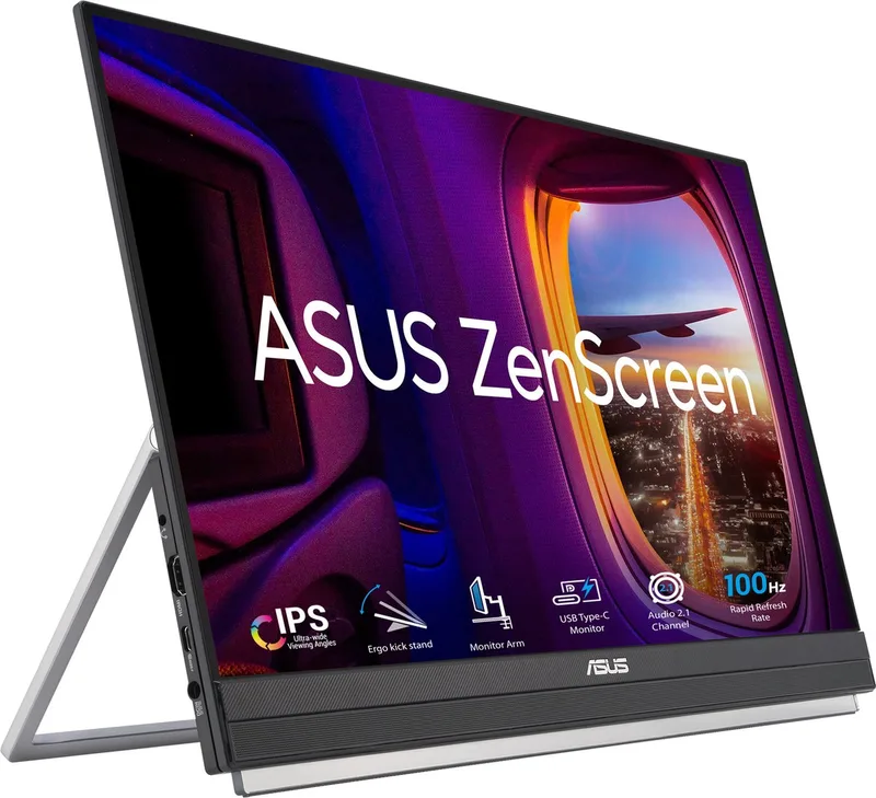 ZenScreen MB229CF - Portable Monitor - USB-C 60W - 100hz - 22 inch - Met Stand van ASUS – cover