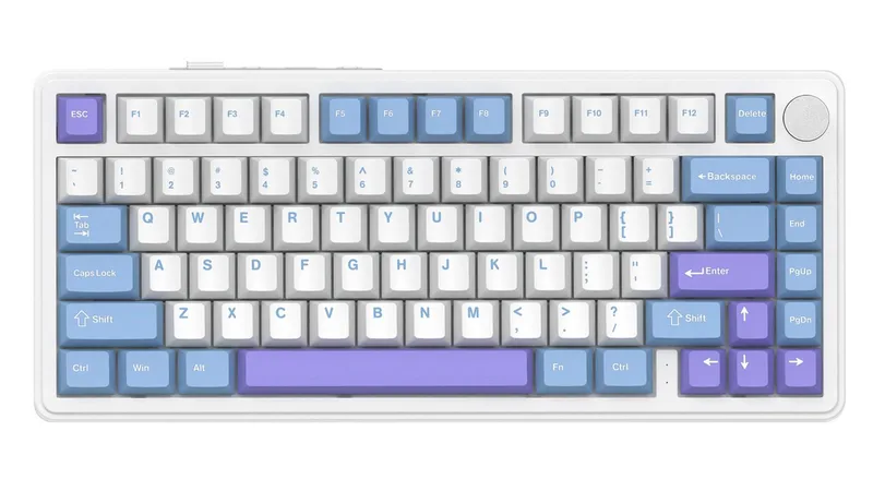 ATTACK SHARK X85 Tri-Mode Gasket Mechanische Tastatur mit Knopf Gaming-Tastatur by Attack Shark, White – cover