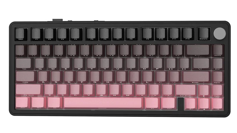 ATTACK SHARK X85 Tri-Mode Gasket Mechanische Tastatur mit Knopf Gaming-Tastatur by Attack Shark, Pink – cover