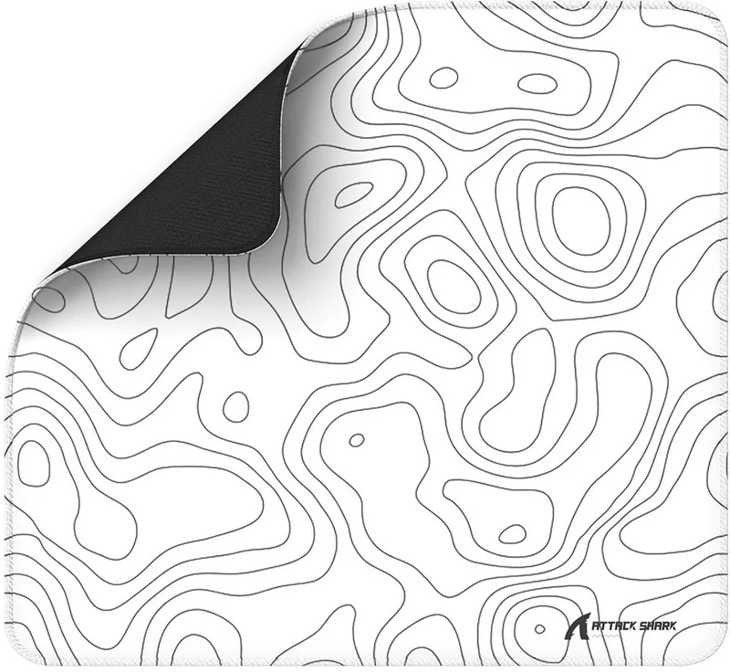 CM02 - Gaming Muismat - XL 450x400x4 mm - Waterafstotend - Antislip - Gestikte Randen van Attack Shark, Wit – cover
