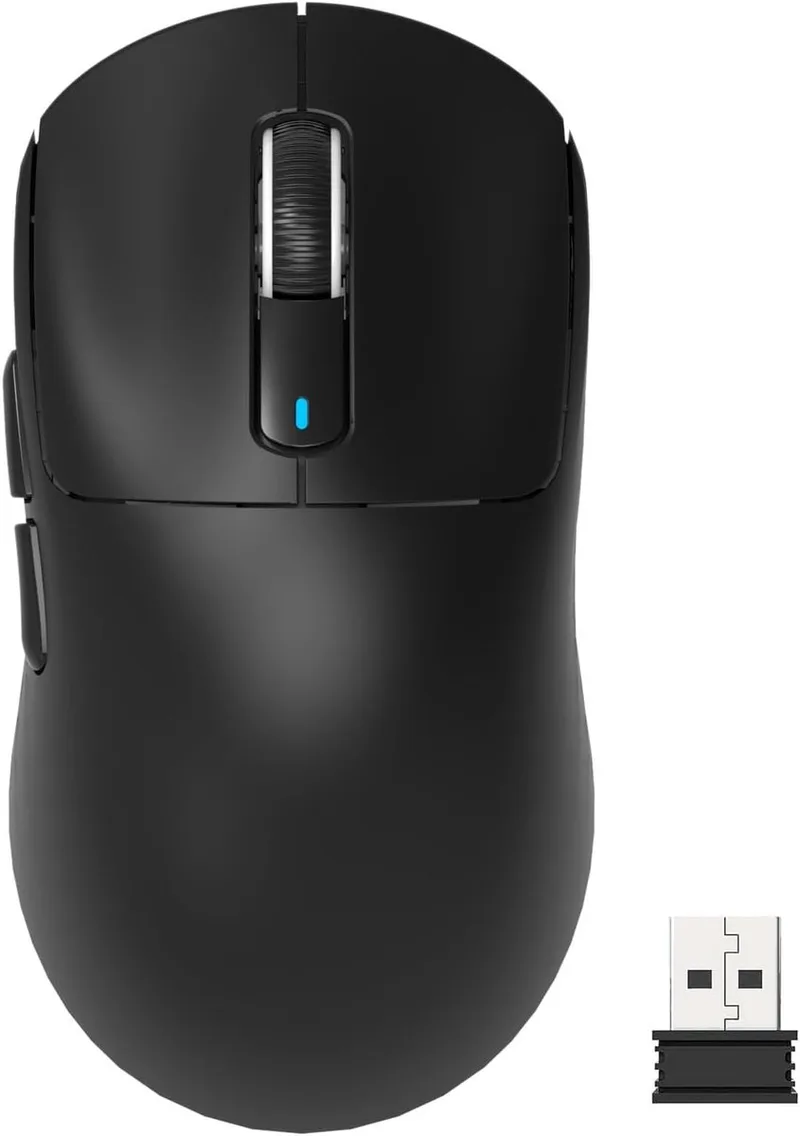 Draadloze Gaming Muis - Wired/2.4G/BT5.4 - Lichtgewicht 49G - PAW3395 - 26000DPI van Attack Shark, Zwart – cover