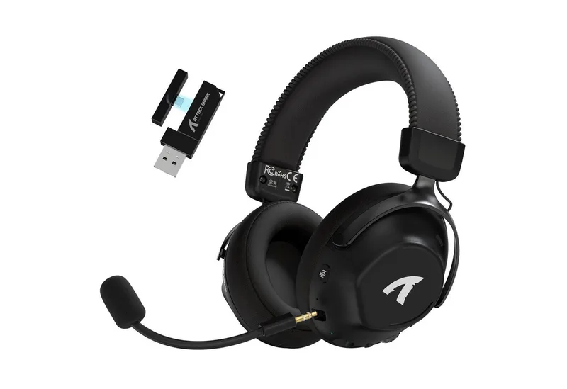 L50PRO Kabelloses Gaming-Headset, 7.1, 53-mm-Treiber, KI-Mikrofon Gaming-Headset (Bluetooth, EQ,abnehmbares Mikrofon mit Rauschunterdrückung,integriertes Mikrofon) by Attack Shark, Black – cover