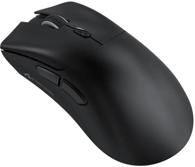 R1 Draadloze Gaming Muis, 59g, 2.4G en Bluetooth 5.2 - Zwart de Attack Shark, Zwart R1 – jaquette