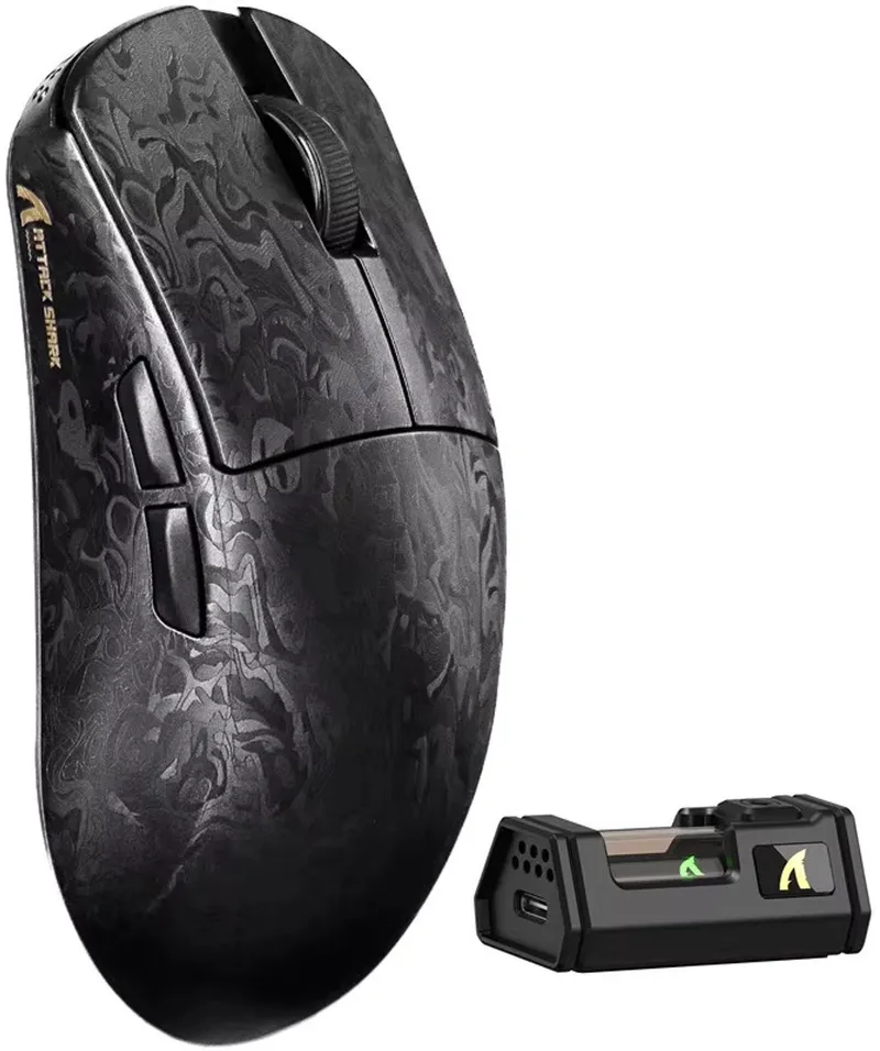 R11 Ultra Draadloze Gaming Muis, Carbon Fiber, 49g van Attack Shark, Forged Carbon – cover