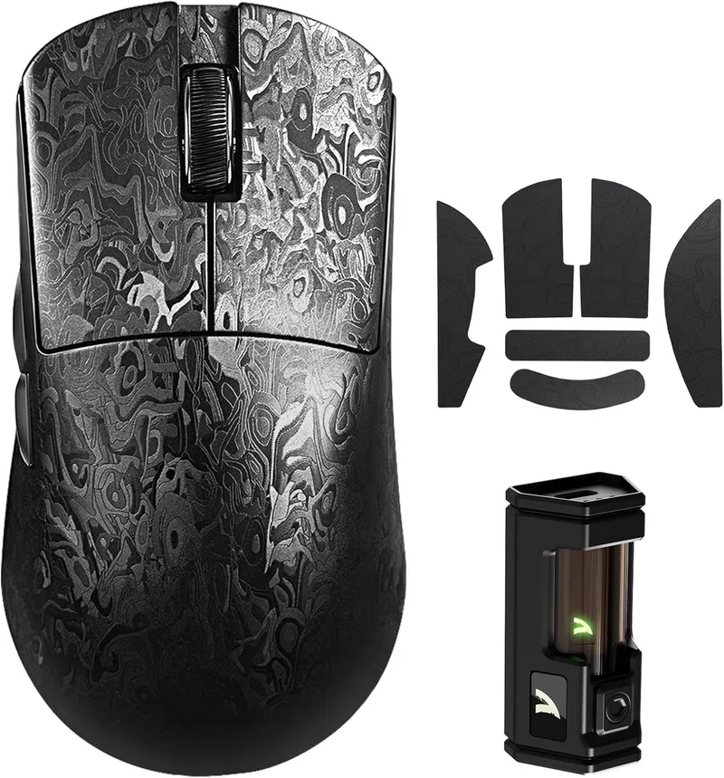 R11 Ultra - Draadloze Gaming Muis - PAW3950 MAX - Koolstof Element - Ultralichte(49g) - Wired/2.4G/BT - 42000DPI - 8Khz van Attack Shark, Inkt – cover
