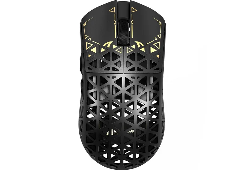 R5 Ultra Carbonfaser Gaming-Maus,39g,8000Hz,42000 DPI,PAW3950MAX Gaming-Maus (2.4G, Bluetooth, kabelgebunden) van Attack Shark, Zwart – cover