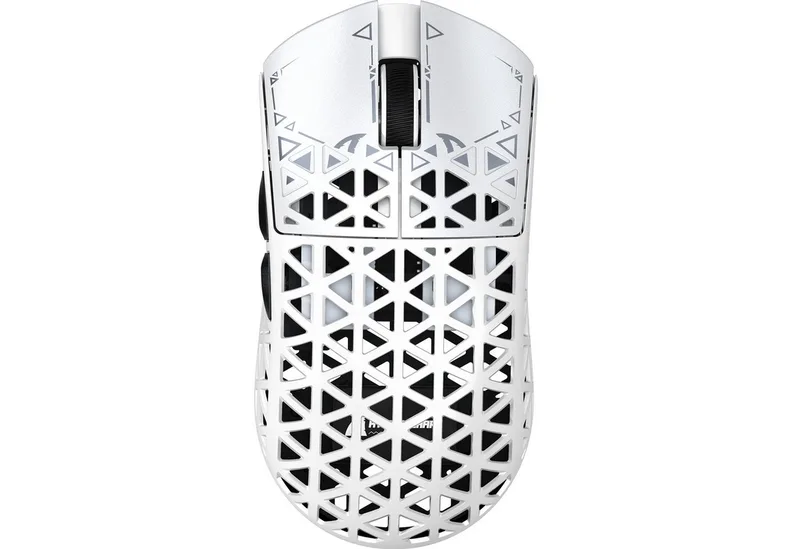 R5 Ultra Carbonfaser Gaming-Maus,39g,8000Hz,42000 DPI,PAW3950MAX Gaming-Maus (2.4G, Bluetooth, kabelgebunden) van Attack Shark, Wit – cover