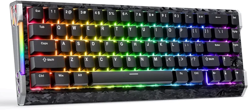R68HE - Magnetic Switch Wired Gaming Toetsenbord - Carbon Fiber - 66 Keys van Attack Shark, Ink Shade – cover