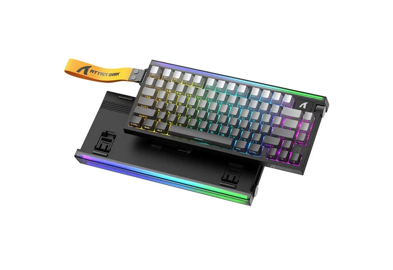 R85 HE 8000Hz Rapid Trigger-Tastatur,0,005mm RT,Hall-Magnetic Switch Gaming-Tastatur (RGB-Lightbox, Hall-Magnetschalter,75% Gaming-Tastatur) by Attack Shark, Mondnacht – cover