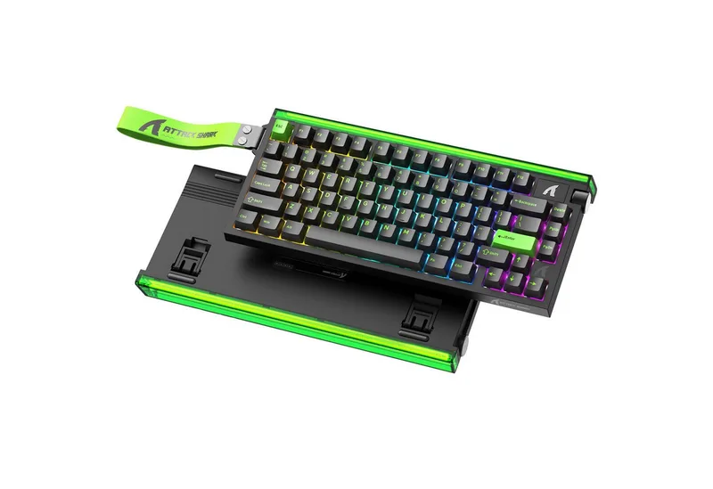 R85 HE 8000Hz Rapid Trigger-Tastatur,0,005mm RT,Hall-Magnetic Switch Gaming-Tastatur (RGB-Lightbox, Hall-Magnetschalter,75% Gaming-Tastatur) by Attack Shark, Green – cover