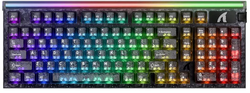 R98 HE Gaming Toetsenbord, Hall Effect, 98 Toetsen, 8K Polling by Attack Shark, Transparant Zwart – cover