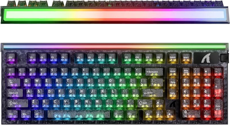 R98HE - Magnetic Switch Wired Gaming Toetsenbord - Carbon Fiber - 98 Keys by Attack Shark, Ink Shade – cover
