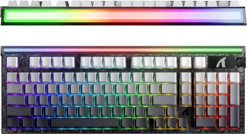 R98HE - Magnetic Switch Wired Gaming Toetsenbord - Carbon Fiber - 98 Keys van Attack Shark, Moonlit Night – cover