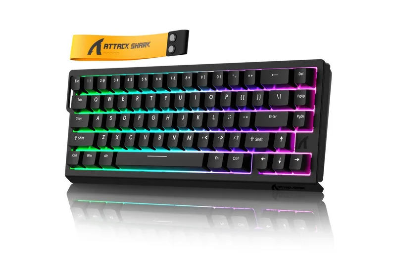 X68 HE 8KHz Rapid Trigger Gaming-Tastatur, 0,01mm,RGB Gaming-Tastatur (Kabelgebunden Hall-Effekt Magnetische Tastatur) by Attack Shark, Black – cover