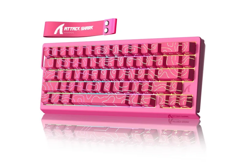 X68 HE 8KHz Rapid Trigger Gaming-Tastatur, 0,01mm,RGB Gaming-Tastatur (Kabelgebunden Hall-Effekt Magnetische Tastatur) by Attack Shark, Red – cover