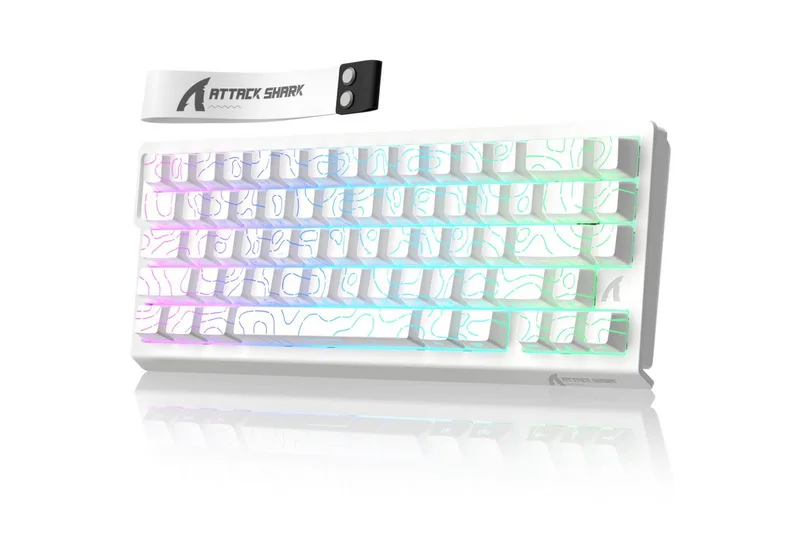X68 HE 8KHz Rapid Trigger Gaming-Tastatur, 0,01mm,RGB Gaming-Tastatur (Kabelgebunden Hall-Effekt Magnetische Tastatur) by Attack Shark, White – cover