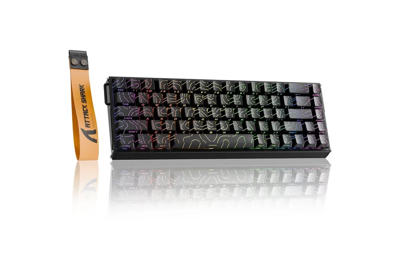 X68MAX HE Rapid Trigger Gaming-Tastatur aus Aluminium Gaming-Tastatur (0.005mm RT,8000Hz,Hall-Effekt-Magnetschalter,Einstellbare Betätigung) van Attack Shark, Zwart – cover