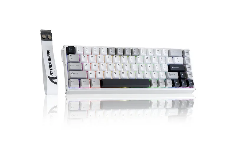 X68MAX HE Rapid Trigger Gaming-Tastatur aus Aluminium Gaming-Tastatur (0.005mm RT,8000Hz,Hall-Effekt-Magnetschalter,Einstellbare Betätigung) by Attack Shark, White – cover