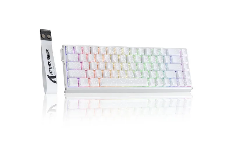 X68MAX HE Rapid Trigger Gaming-Tastatur aus Aluminium Gaming-Tastatur (0.005mm RT,8000Hz,Hall-Effekt-Magnetschalter,Einstellbare Betätigung) by Attack Shark, White – cover