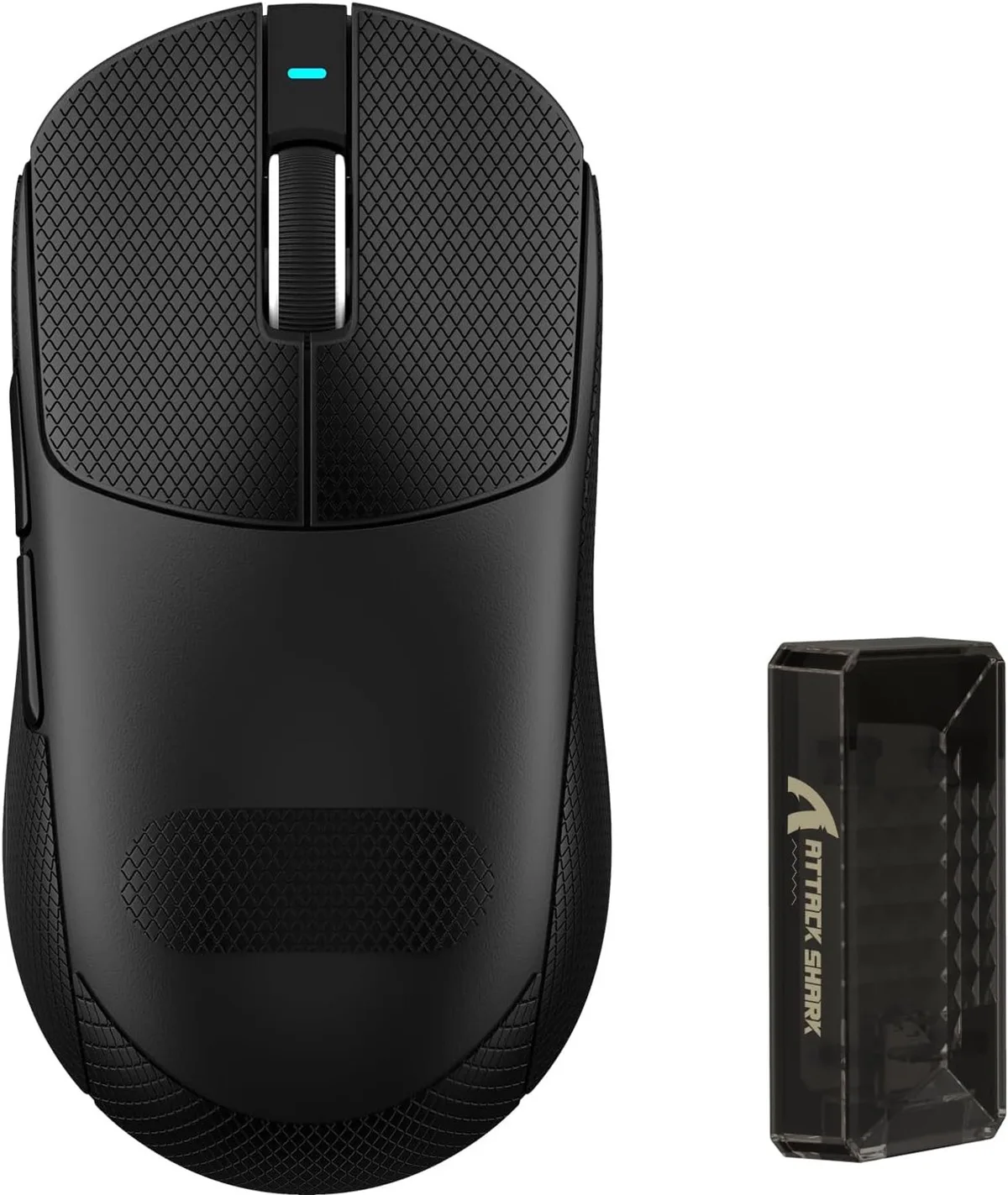 X8 PRO - 8K Wireless Gaming Mouse - 55g - 40K DPI - PAW3395PRO - Black & Tape by Attack Shark, Black – cover