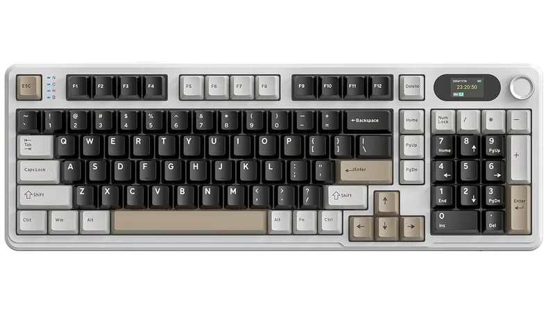 X98PRO Tri-Mode Gasket Mechanische Gaming-Tastatur Gaming-Tastatur (LED-Farbbildschirm und CNC-Knopf,RGB,4000 mAh) by Attack Shark, White – cover
