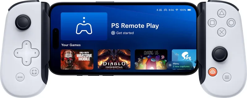 One - PlayStation Editie (Lightning) - Mobiele Controller voor iPhone (2nd Gen) - Wit van Backbone, Wit – cover