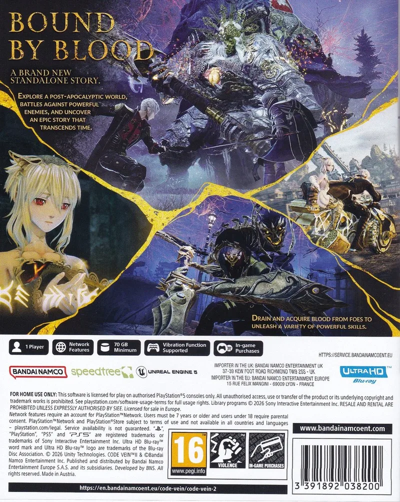 Code Vein II by Bandai Namco Entertainment, PS5 – cover