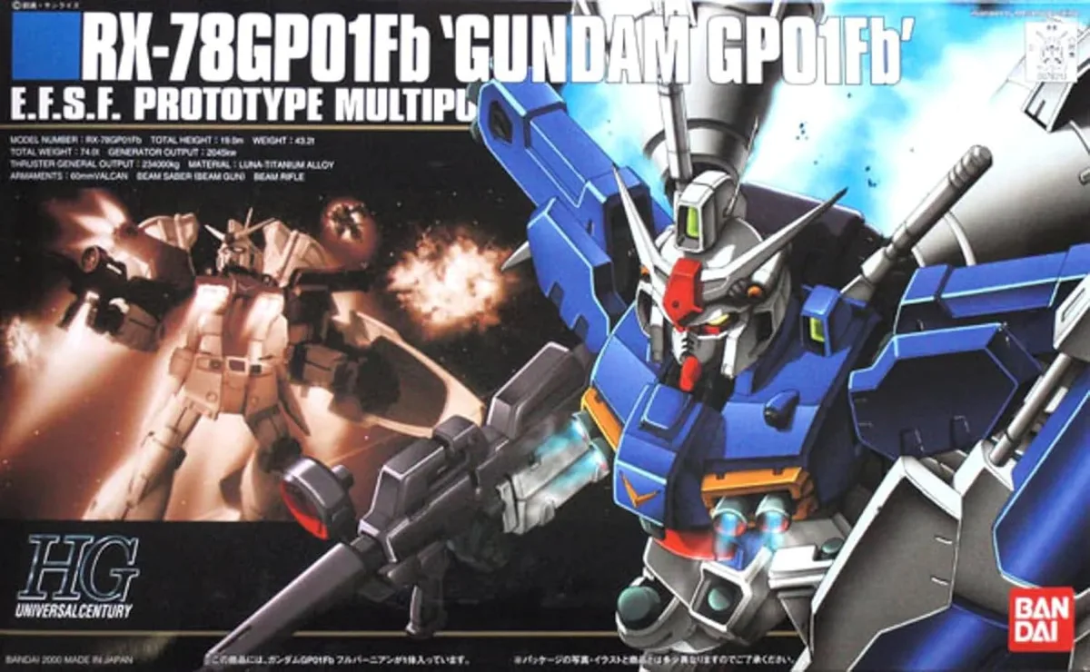 Gundam Stardust Memory High Grade 1:144 Model Kit - RX-78 GP01FB van Bandai Namco Entertainment – cover