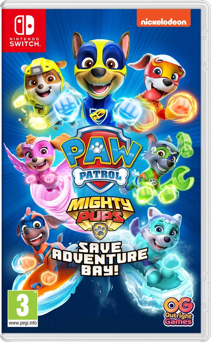 Paw Patrol: Mighty Pups Save Adventure Bay by Bandai Namco Entertainment, Nintendo Switch – cover