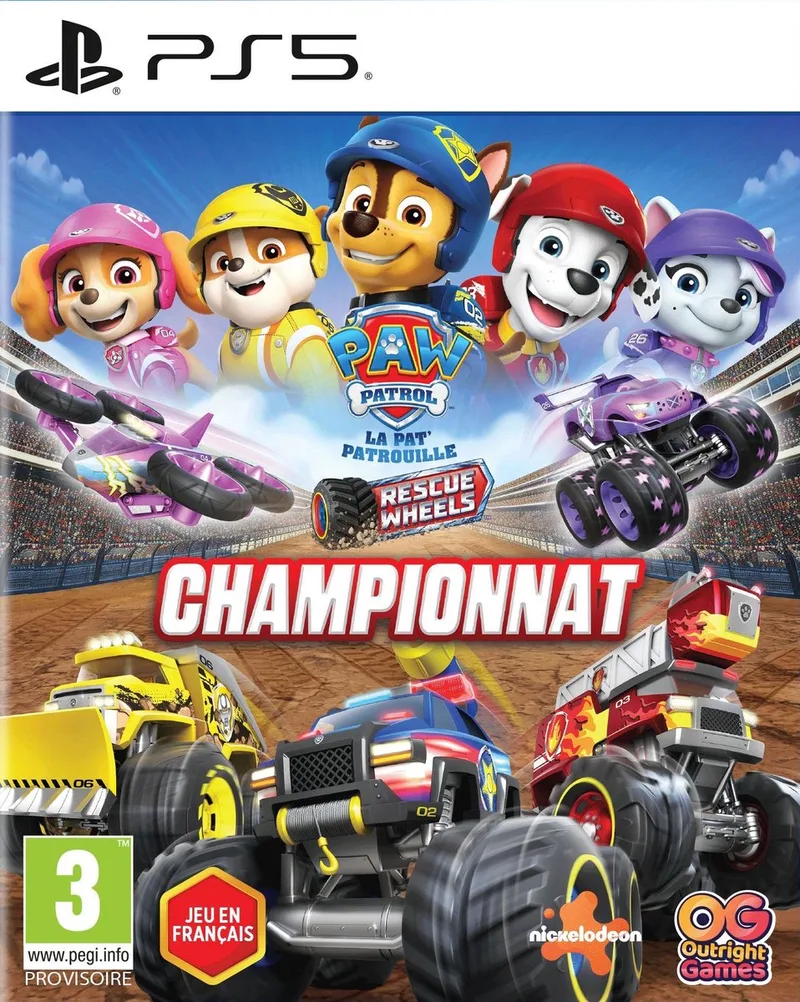 PAW Patrol Rescue Wheels: Championship Standaard Frans van Bandai Namco Entertainment, PS5 – cover