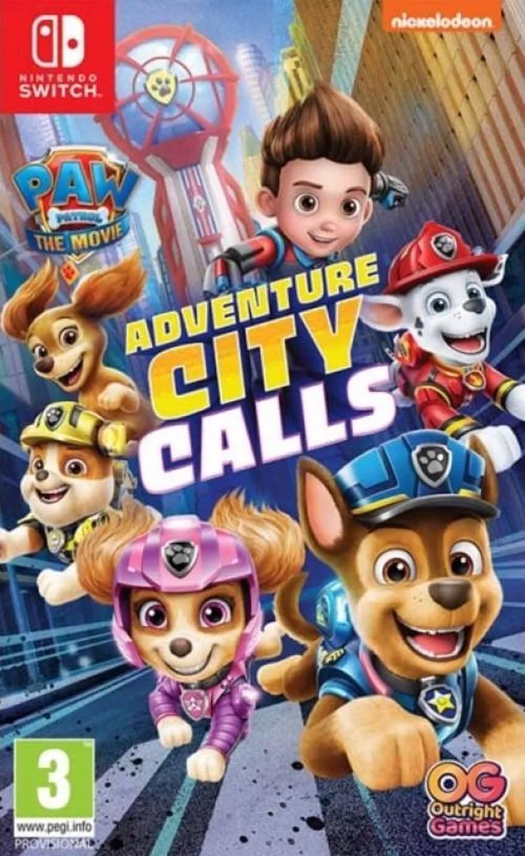PAW Patrol The Movie: Adventure City Calls van Bandai Namco Entertainment, Nintendo Switch – cover
