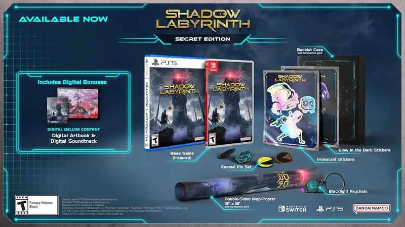 Shadow Labyrinth Secret Edition van Bandai Namco Entertainment, PS5 – cover